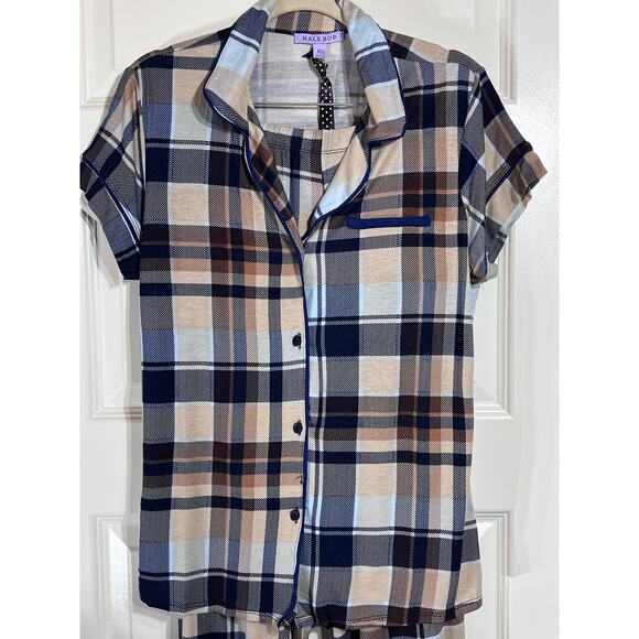 Hale Bob Plaid Pajama Set / Sleepwear, Women's Size XS, - Picture 5 of 8
